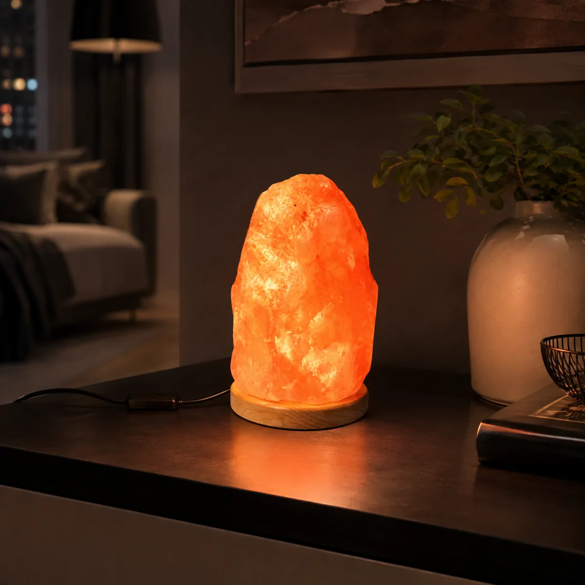 USB Himalayan Salt Lamp – Natural, Pink - Night Glow