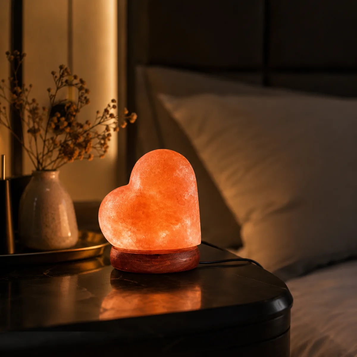 USB Himalayan Salt Lamp – Heart, Pink - Item MINI-314