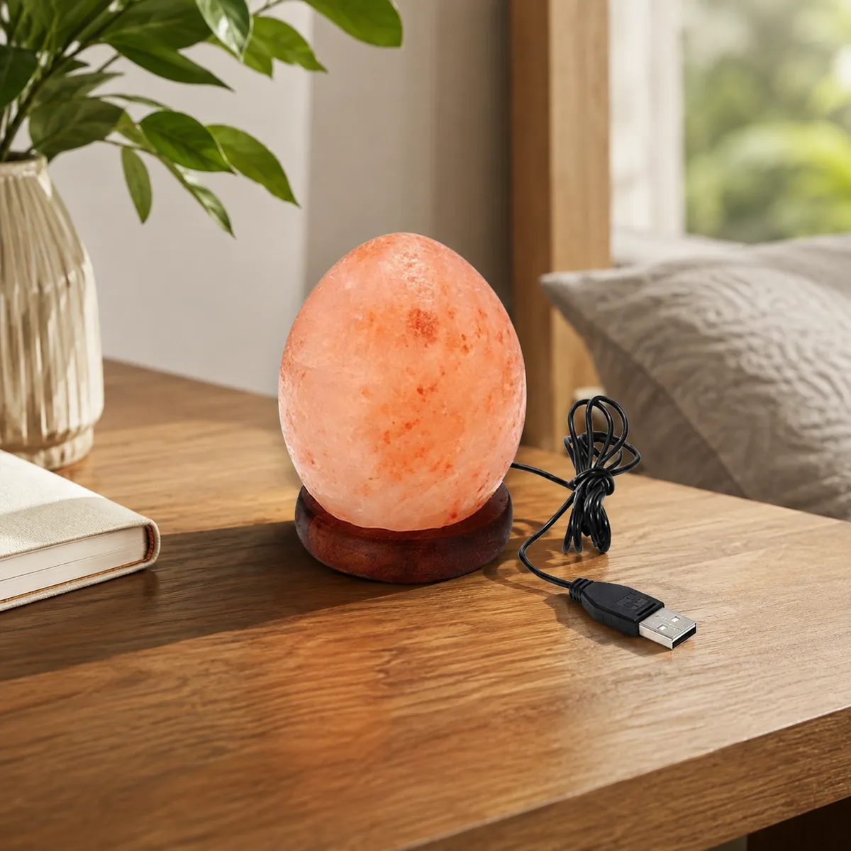 USB Himalayan Salt Lamp – Egg, Pink - Item MINI-315
