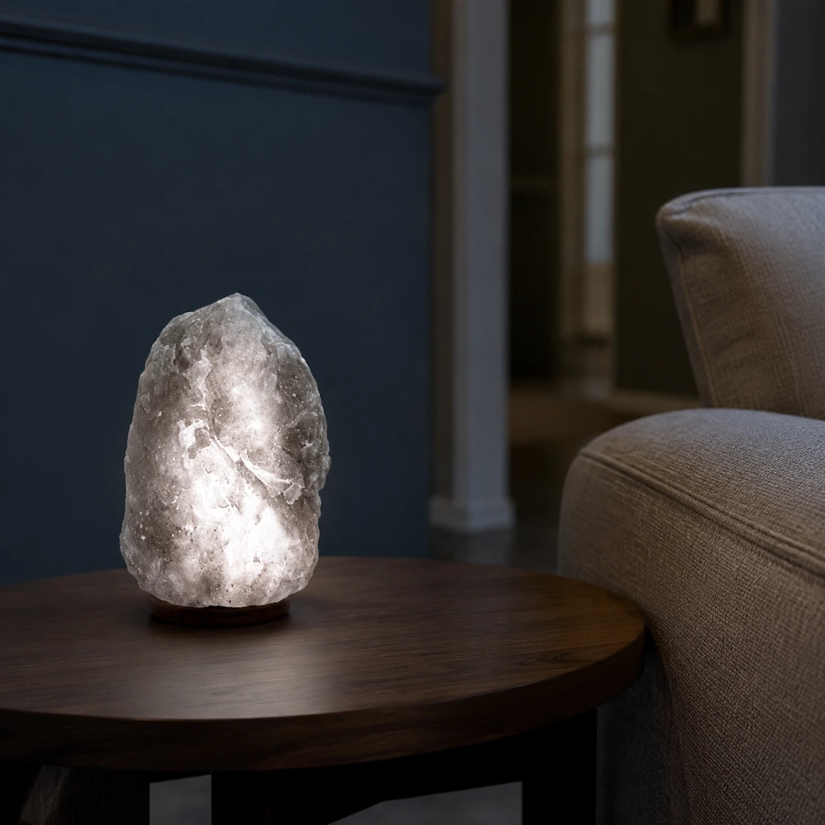 USB Himalayan Salt Lamp – Natural, Grey