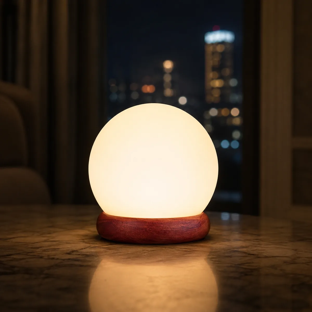 USB Himalayan Salt Lamp – Ball, White - Day Lifestyle