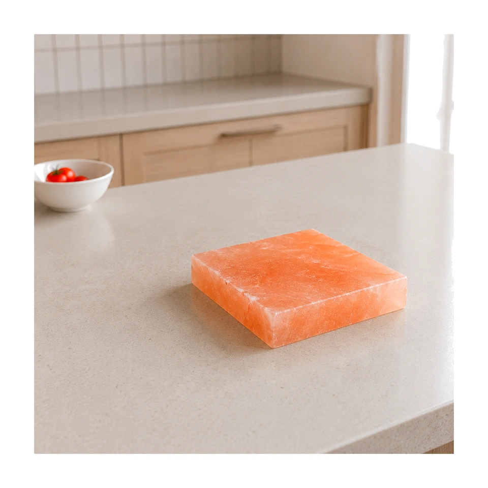 Himalayan Salt Cooking Plate – Square Slab (4"×4"×1") - PMCP-2350
