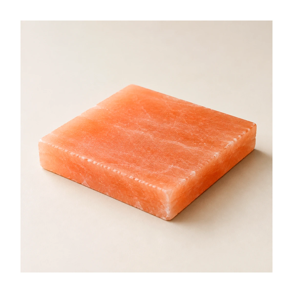 Himalayan Salt Cooking Plate – Square Slab (4"×4"×1") - Lifestyle View