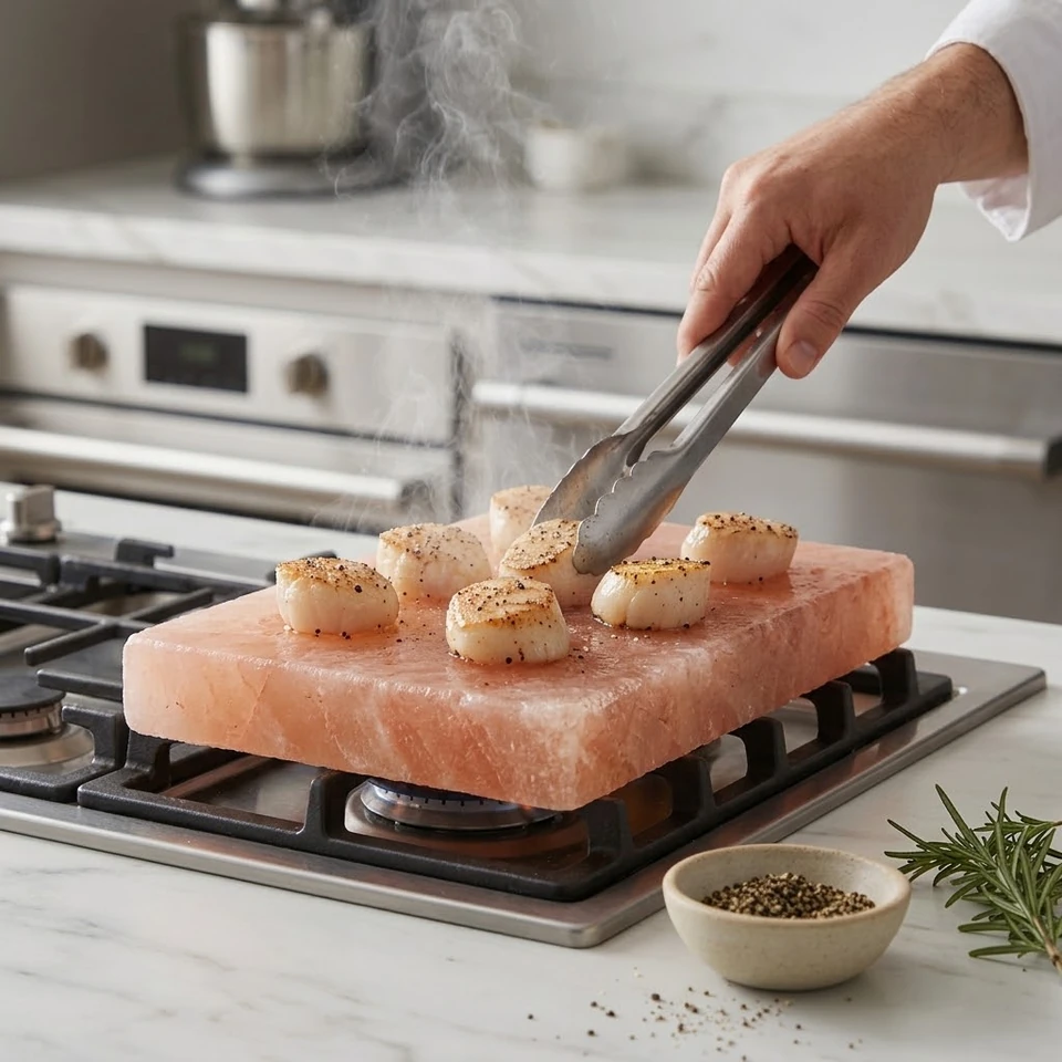 Himalayan Salt Cooking Plate – Square Slab (4"×4"×1") - View 3