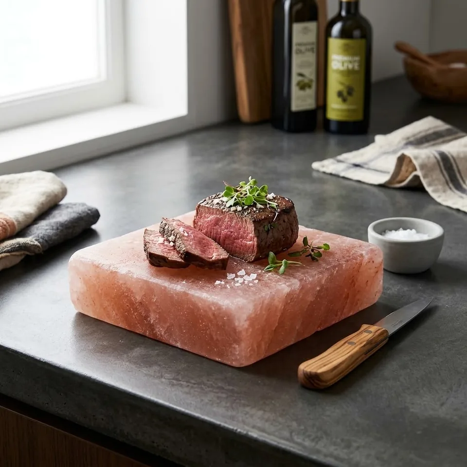 Himalayan Salt Cooking Plate – Square Slab (4"×4"×1.5") - View 4