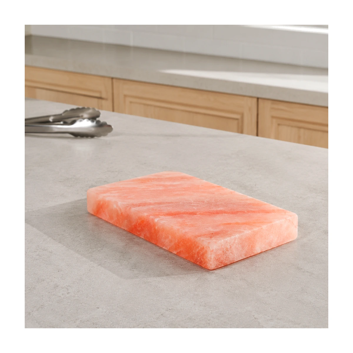 Himalayan Salt Cooking Plate – Rectangle Slab (8"×4"×1.5") - Lifestyle View