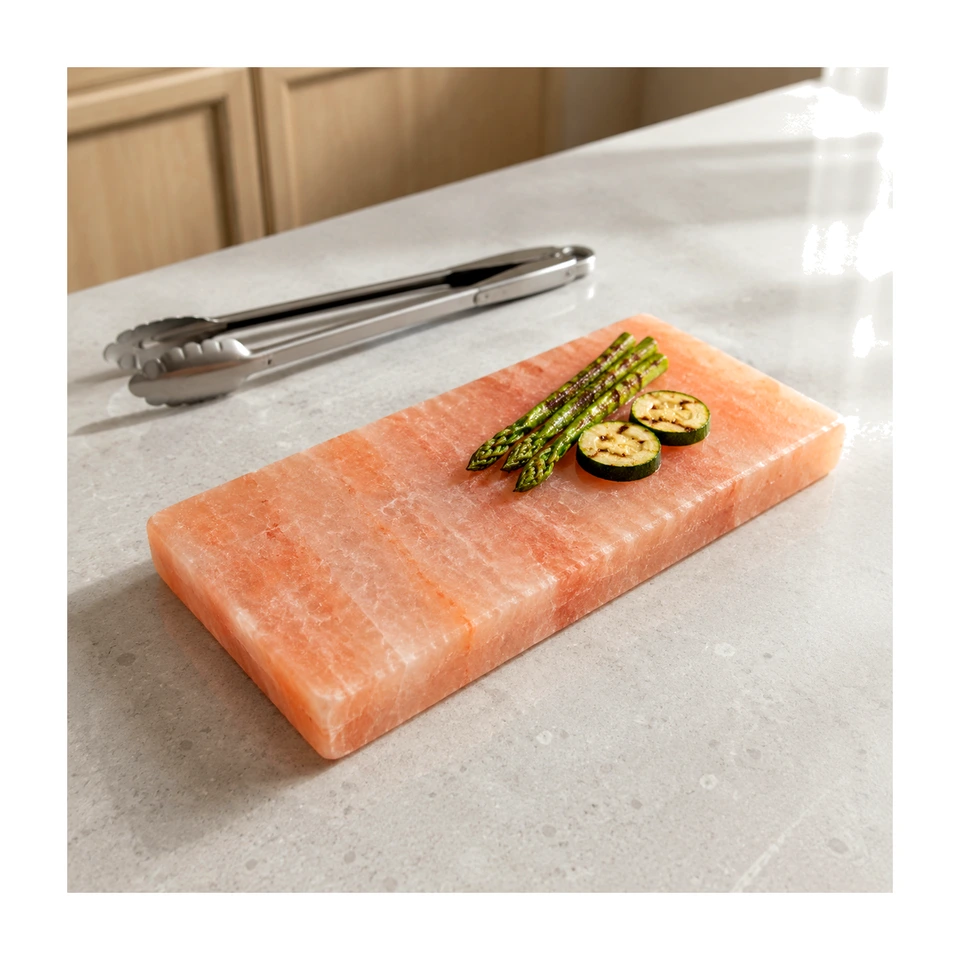 Himalayan Salt Cooking Plate – Rectangle Slab (8"×4"×2") - PMCP-2354