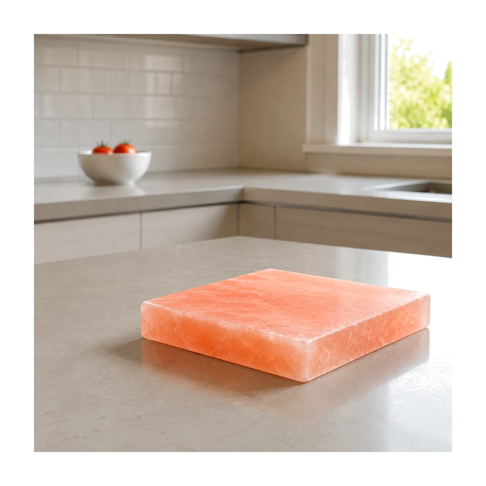 Himalayan Salt Cooking Plate – Square Slab (8"×8"×1") - Item PMCP-2355