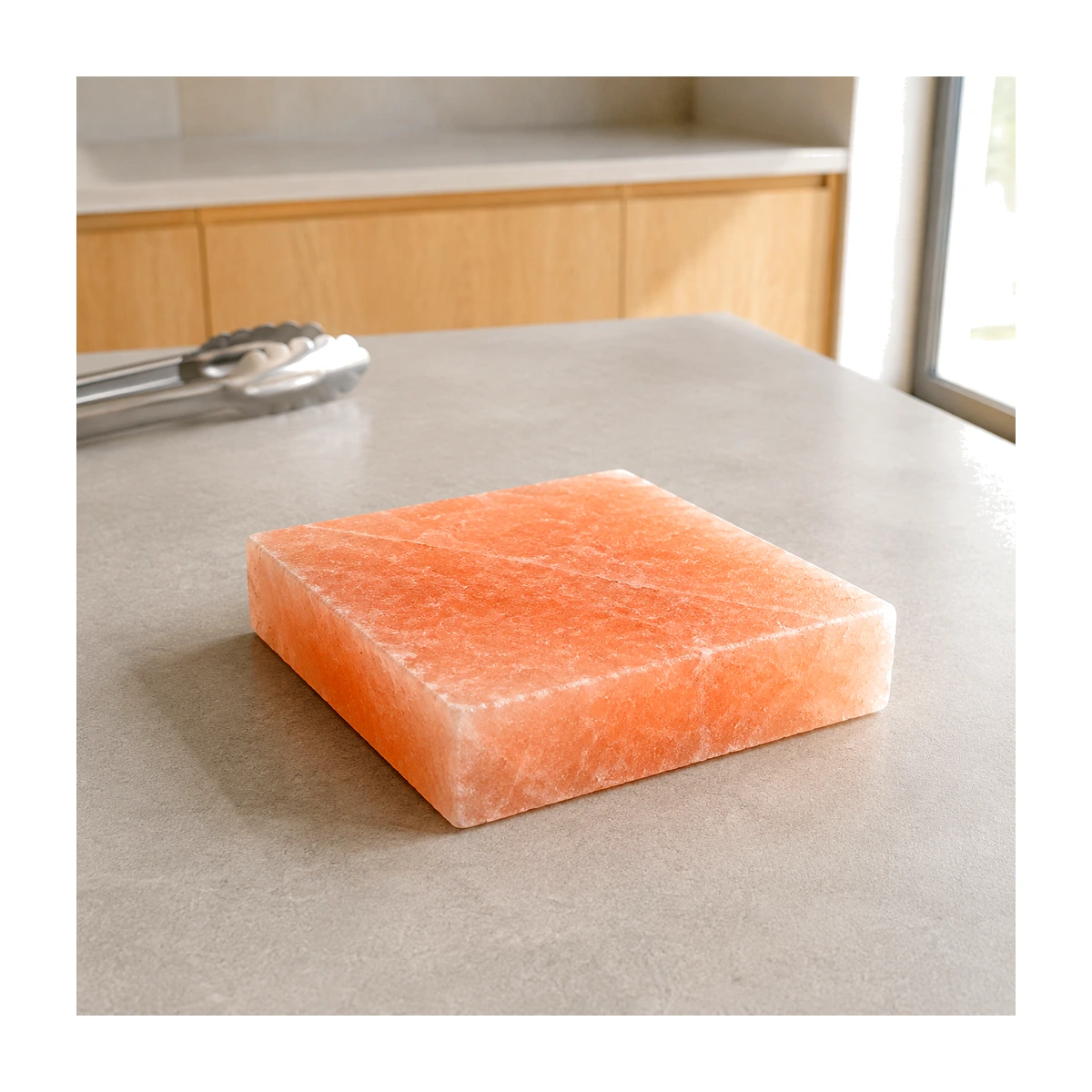 Himalayan Salt Cooking Plate – Square Slab (8"×8"×2") - Studio View