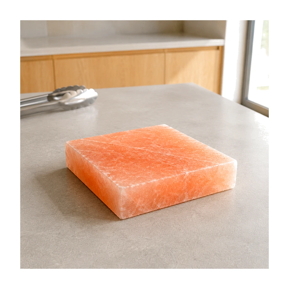 Himalayan Salt Cooking Plate – Square Slab (8"×8"×2") - PMCP-2357