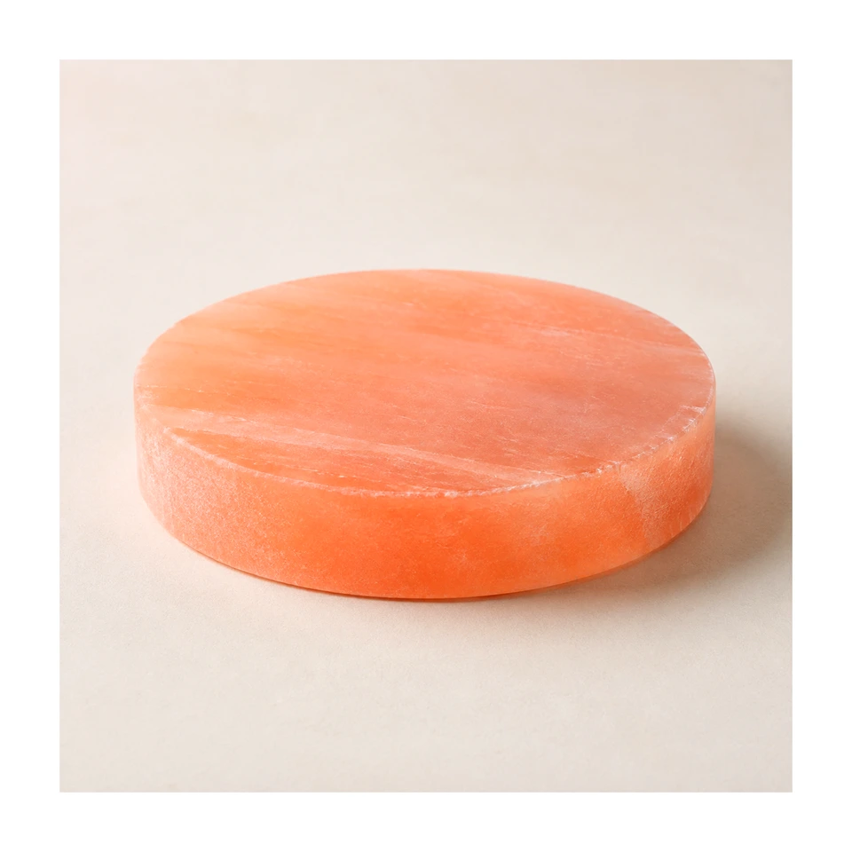 Himalayan Salt Cooking Plate – Round Slab (8"×8"×1.5" / 2") - PMCP-2358