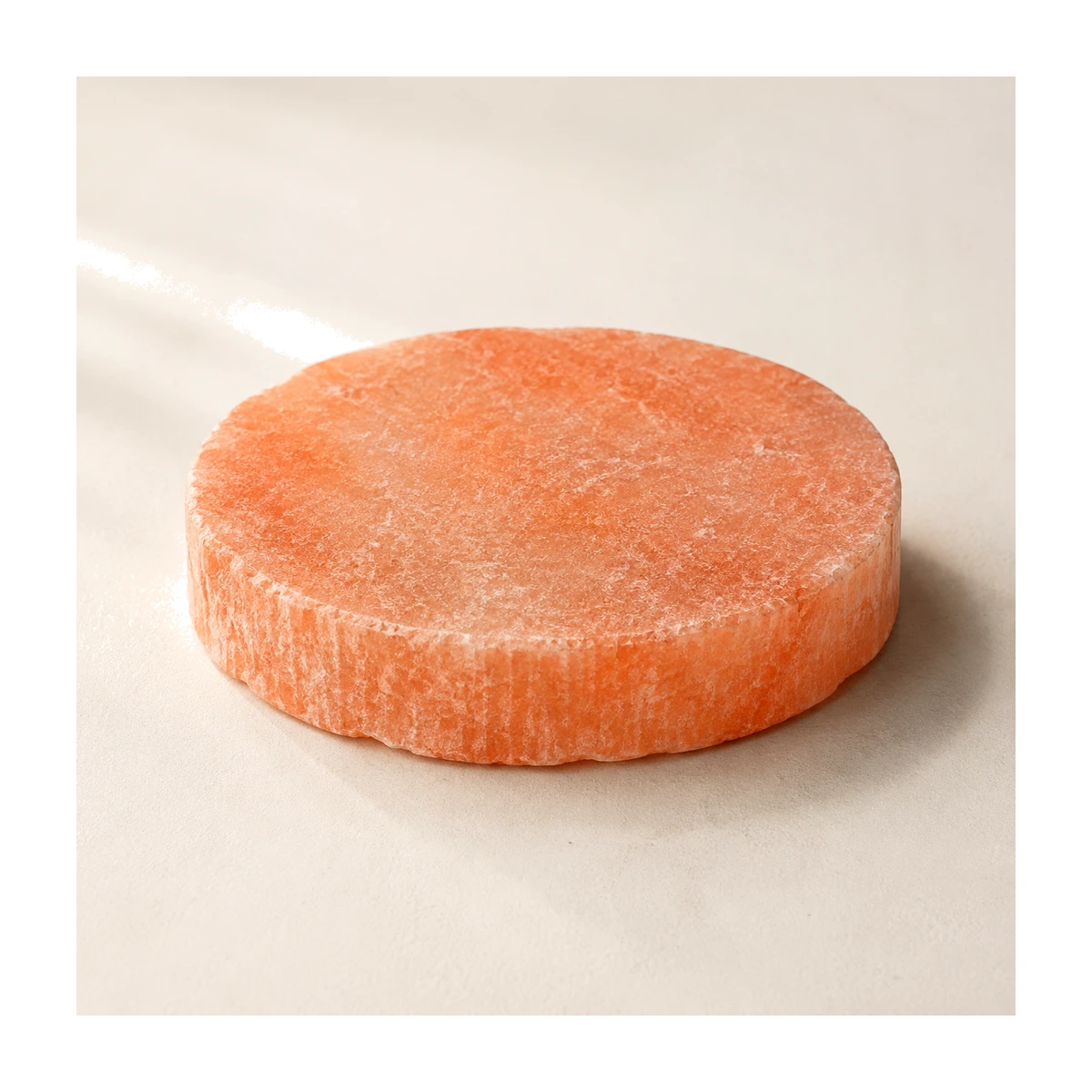 Himalayan Salt Cooking Plate – Round Slab Natural (8"×8"×1.5" / 2") - Lifestyle View