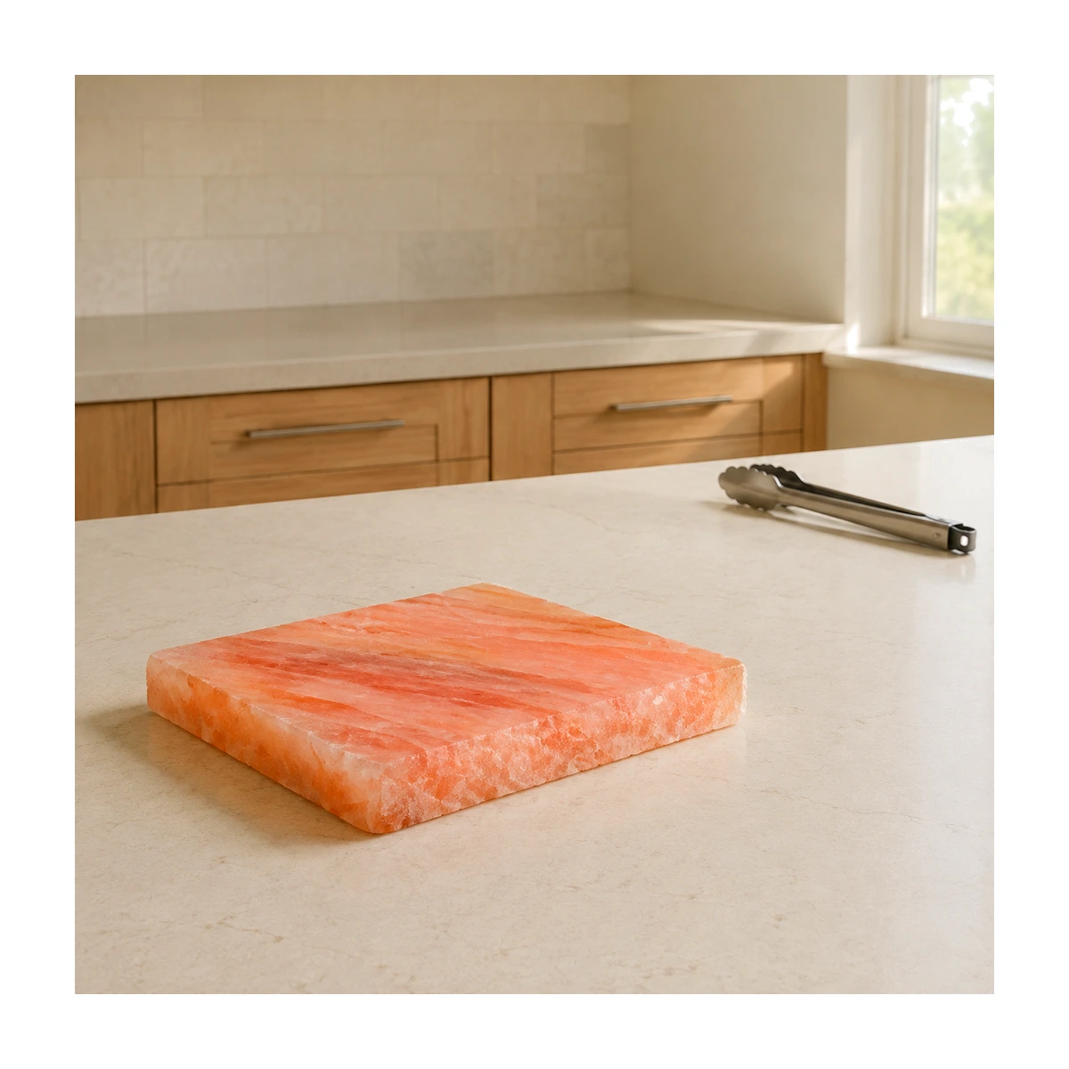 Himalayan Salt Cooking Plate – One Side Rough / One Side Smooth - Studio View