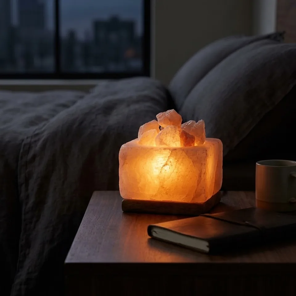 Himalayan Salt Fire Bowl – Square with Chunks - PMFB-1304
