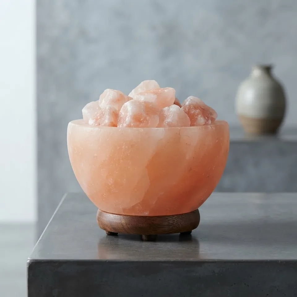 Himalayan Salt Fire Bowl – Round with Chunks - View 4