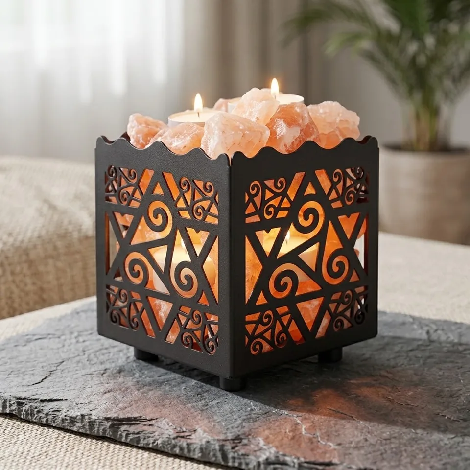 Himalayan Salt Fire Basket – Design #157 - Item PMFB-1411