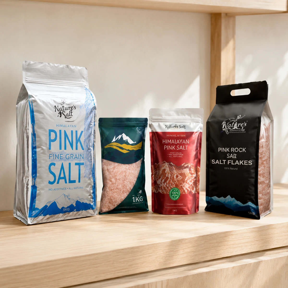 Edible Salt - Standup & Box Pouch For Fine & Granules - Item PMFG-2205-PH