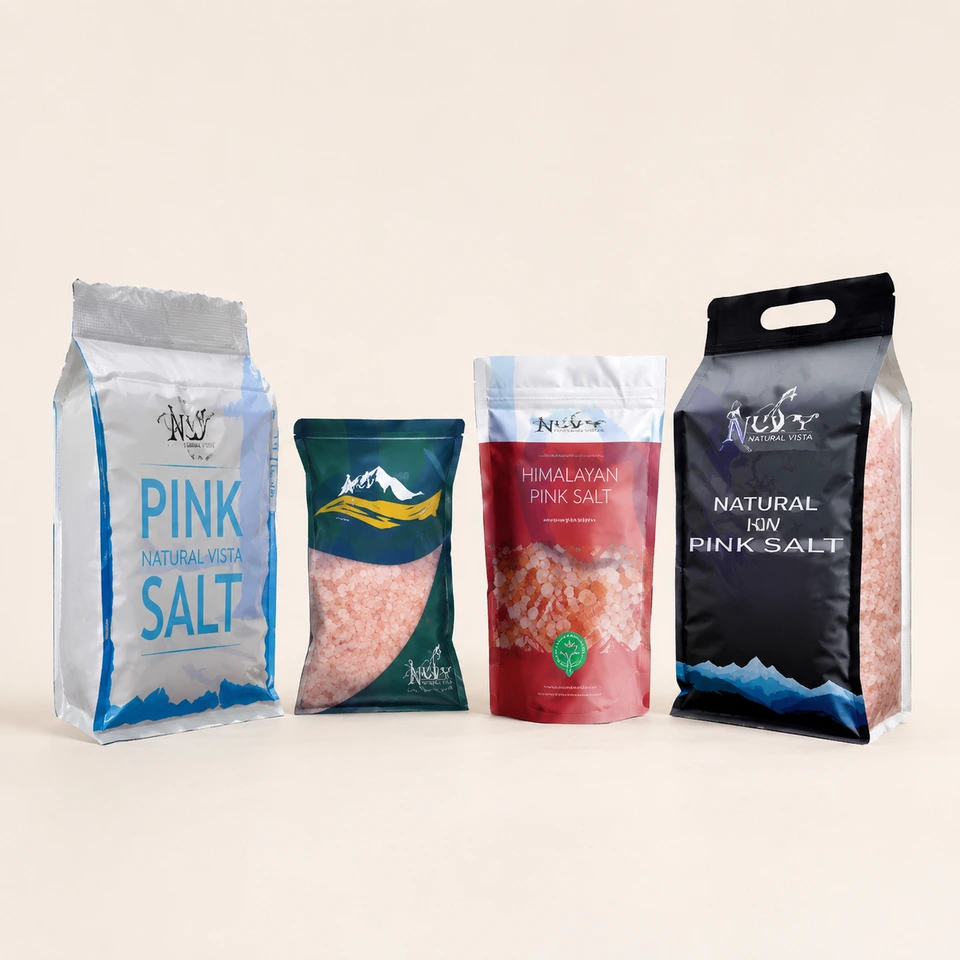 Edible Salt - Standup & Box Pouch For Fine & Granules - Lifestyle View