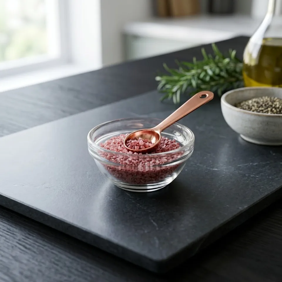 Edible Salt – Granules / Coarse – Dark Pink (2–5 mm) - Lifestyle View