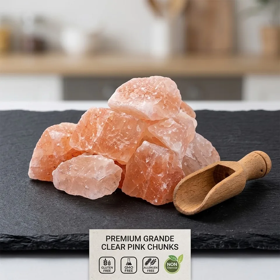 Edible Salt – Crystal Salt Chunks – Clear Pink (2–5 cm) - View 4