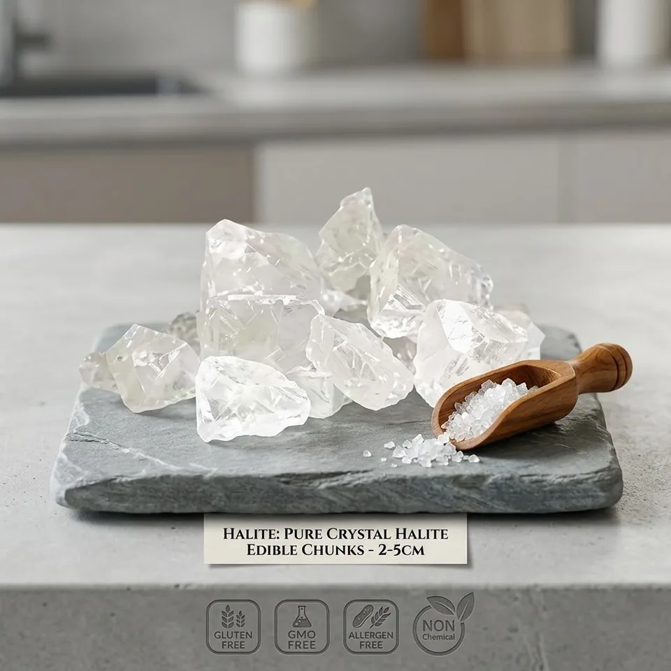 Edible Salt – Crystal Salt Chunks – Crystal Clear Halite (2–5 cm) - View 4