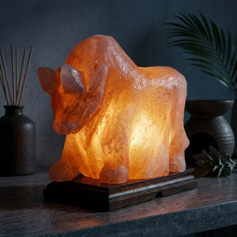 Figure Shape Salt Lamp – Bull - View 4