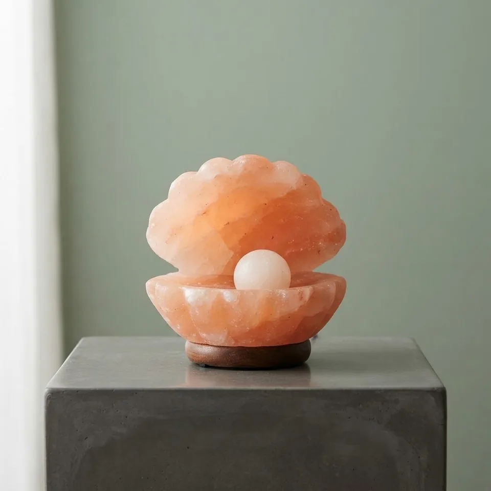 Figure Shape Salt Lamp – Pearl In Shell - View 4
