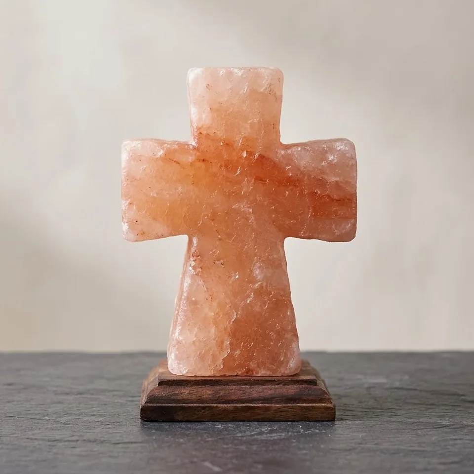 Figure Shape Salt Lamp – Cross - View 4