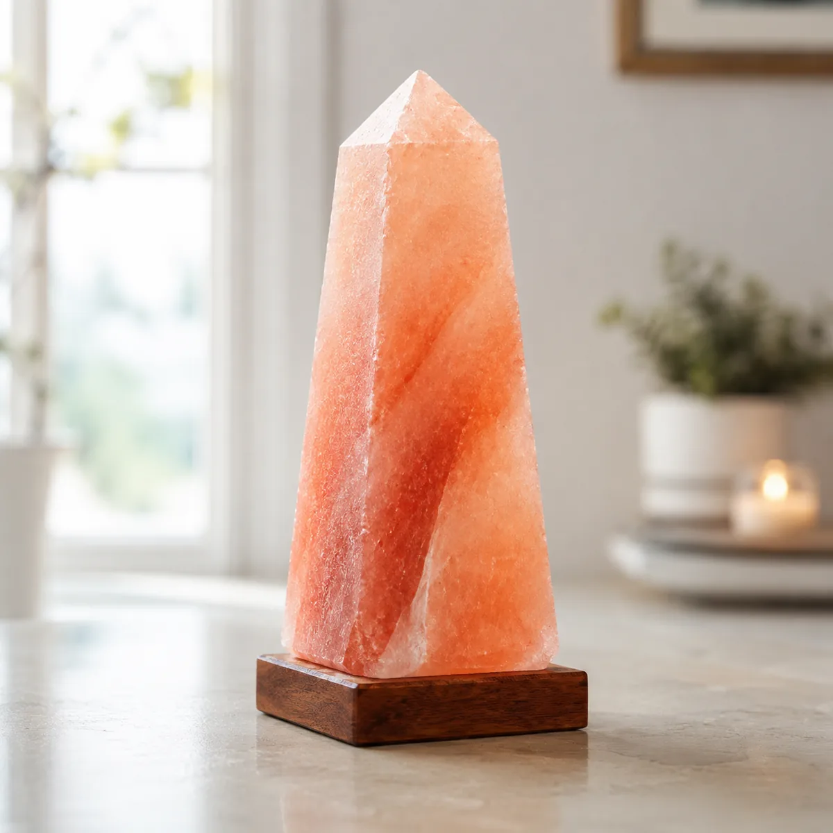 Geometrical Shape Salt Lamp – Obelisk - View 4