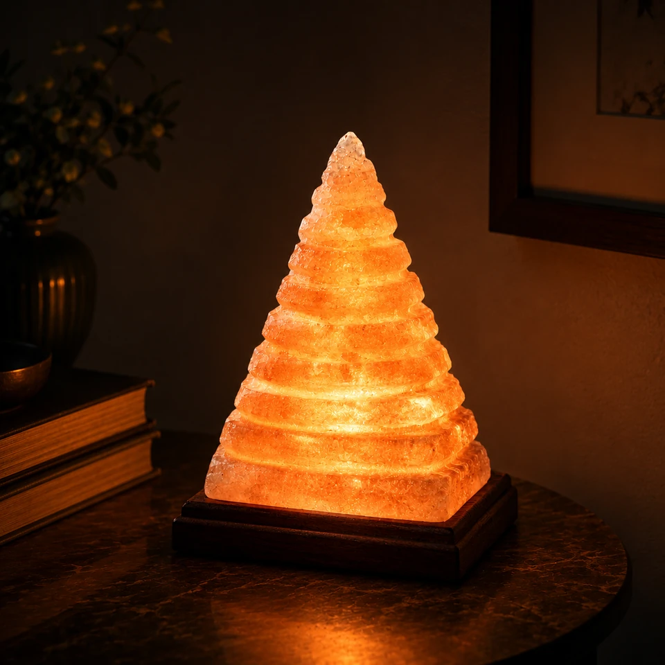Geometrical Shape Lamp - Crafted Pyramid - Night Glow