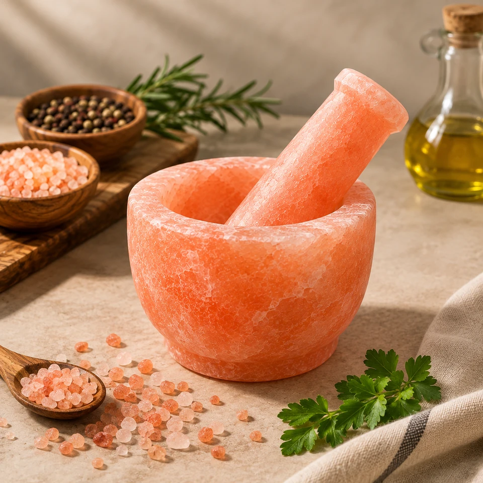 Himalayan Salt Kitchen – Mortar & Pestle Set - View 3