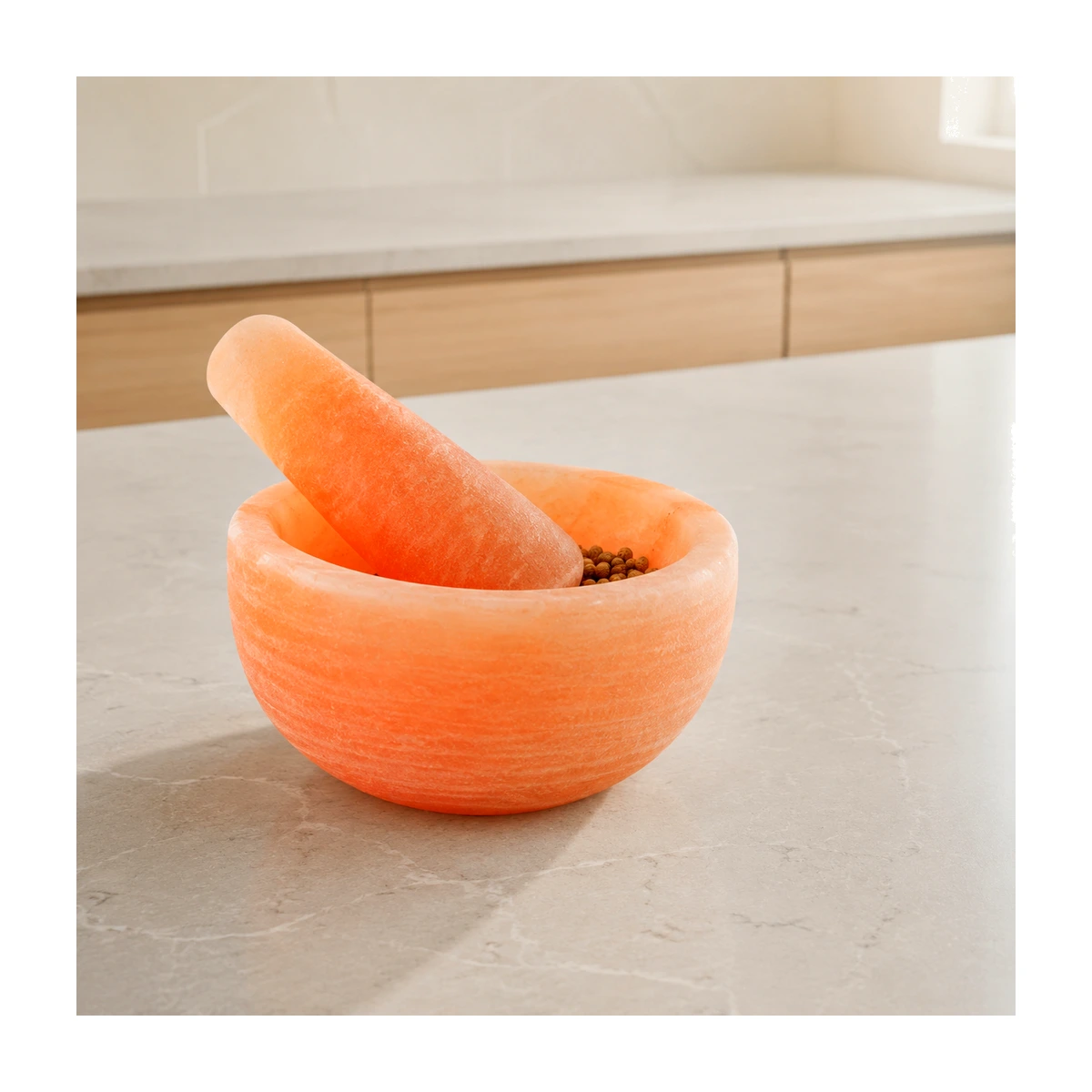Himalayan Salt Kitchen – Mortar & Pestle (Polished Finish)