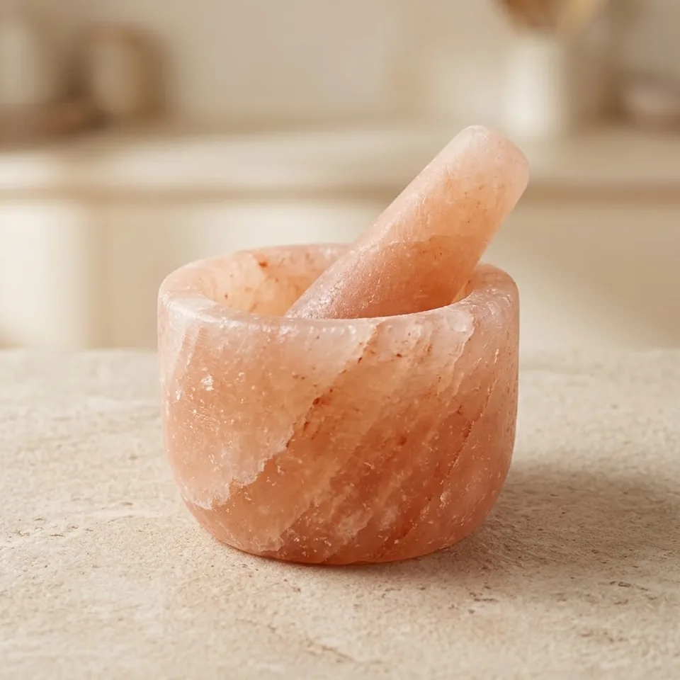 Himalayan Salt Kitchen – Mortar & Pestle (Polished Finish) - View 3