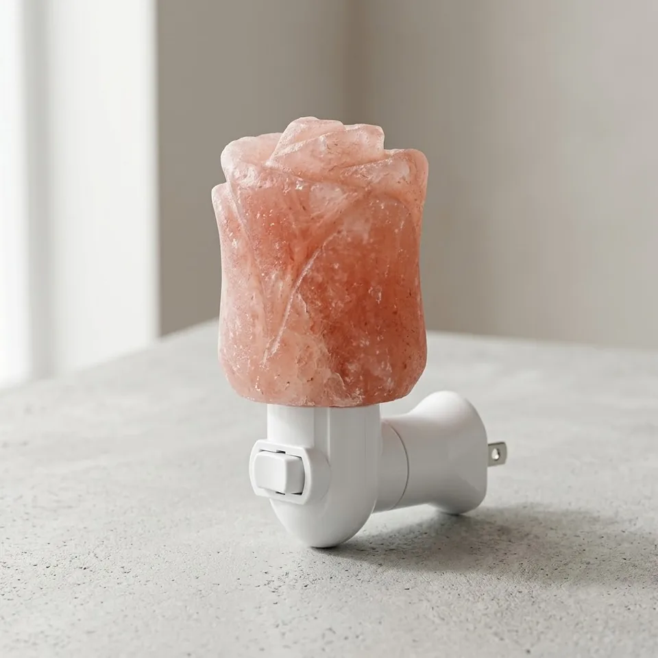 Night Light Salt Lamp – Flower - View 4