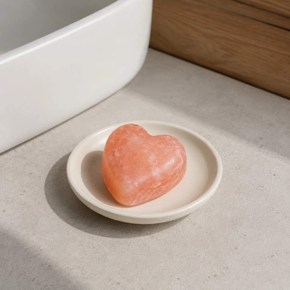 Bath, Beauty and Spa – Heart Shape Bath Soap (2.5"×2.5"×1.75") - Lifestyle View