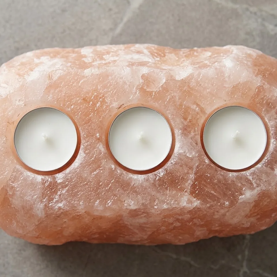 Salt T-Light Candle Holder – Natural (3,4&5-Hole) - View 4