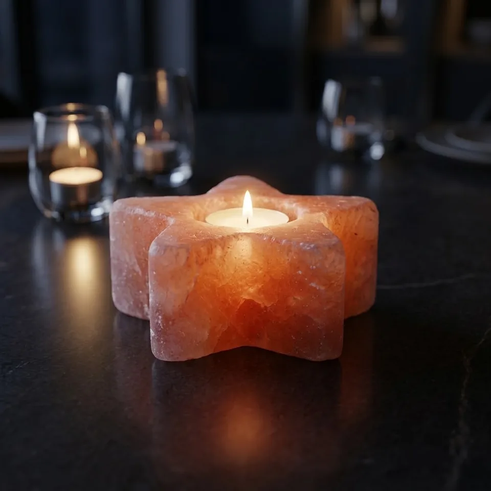 Salt T-Light Candle Holder – Star - View 3
