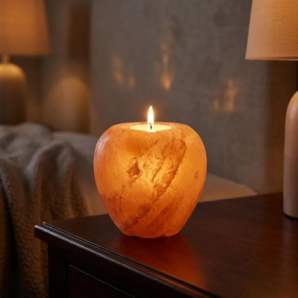Salt T-Light Candle Holder – Apple - Lifestyle View