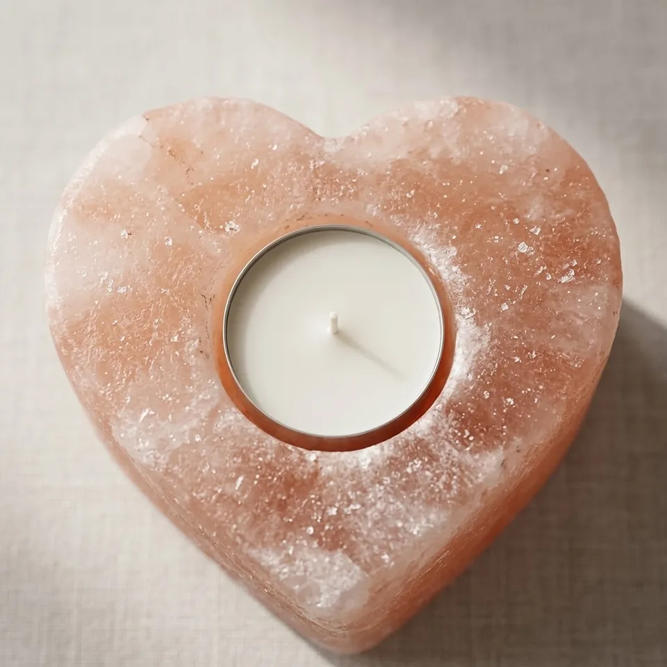Salt T-Light Candle Holder – Heart - View 3