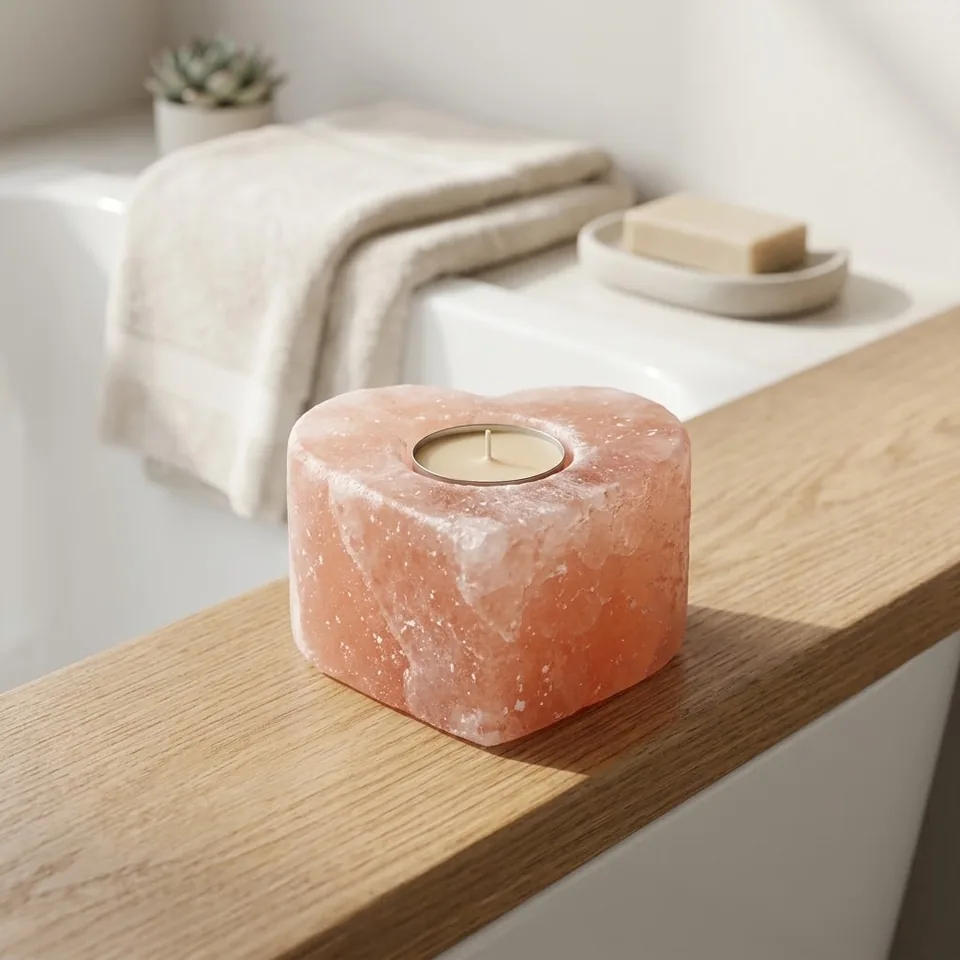 Salt T-Light Candle Holder – Heart - View 4