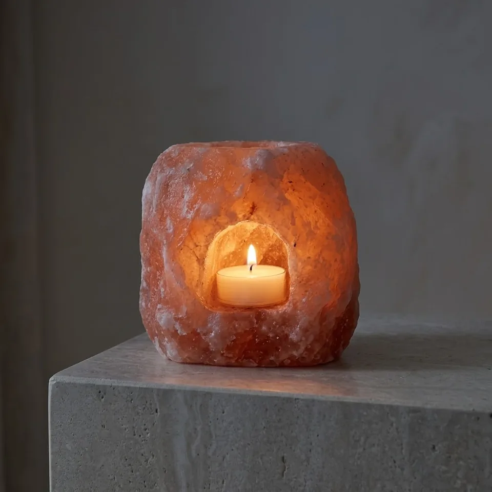Salt T-Light Candle Holder – Natural - View 3