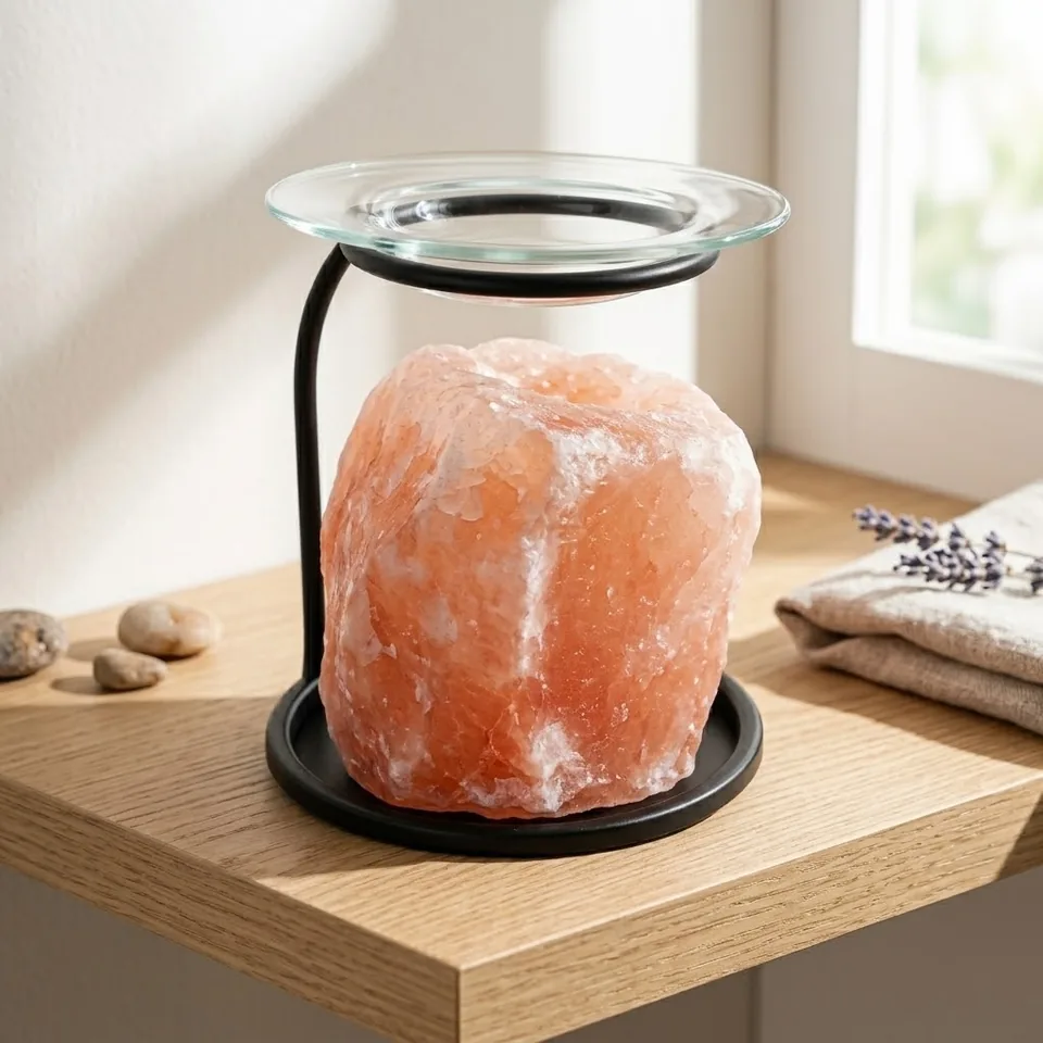 Salt T-Light Candle Holder – Natural Salt Oil Burner - View 3