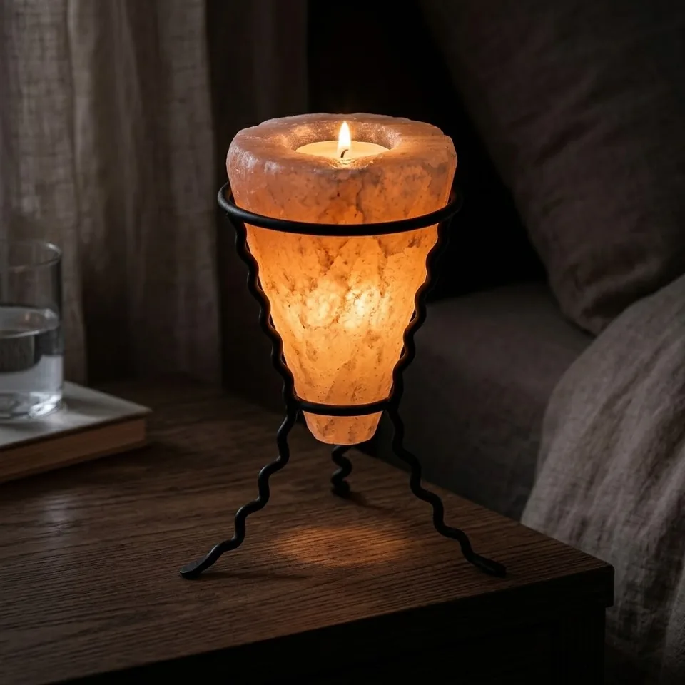 Salt T-Light Candle Holder – Iron Stand #D (4"×4"×5" , 1.5 kg , 12 pcs) (PMTL-1565) - Lifestyle View