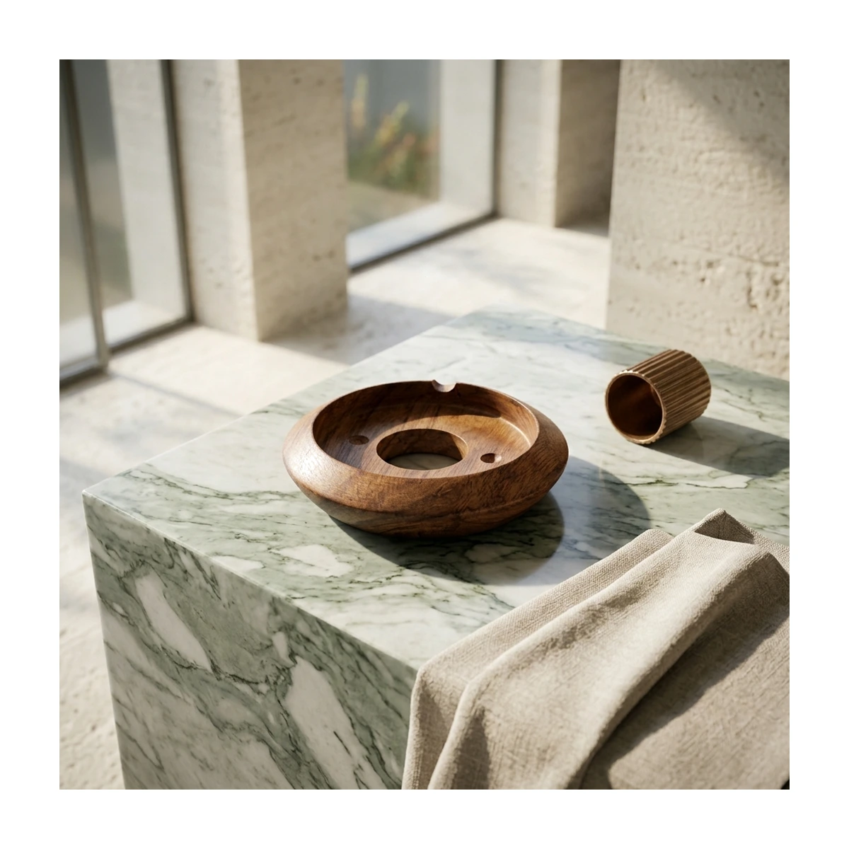 Wooden Base – Tapered Natural Wood Base (RG136) - View 3