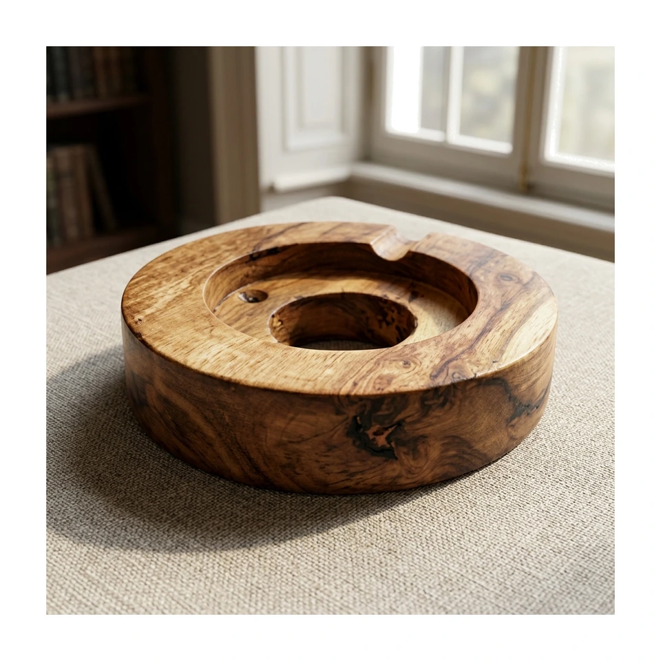 Wooden Base – Solid Round Block Base (RG137) - RG137