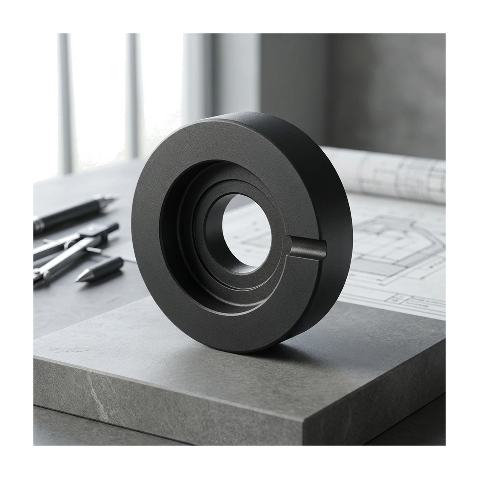 Wooden Base – Solid Black Cylindrical Base (RG138) - RG138