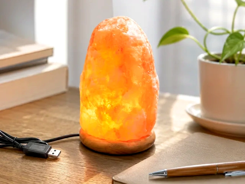 USB Mini Salt Lamp — Pink