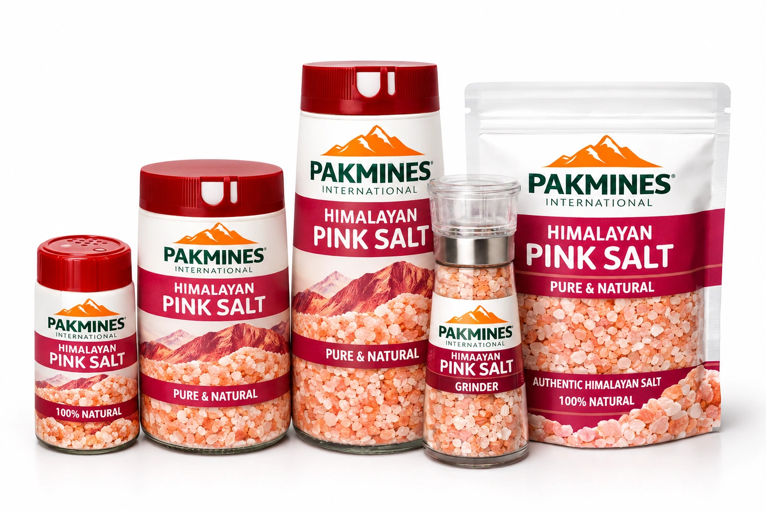 Salt Shakers, Grinder and Pouches